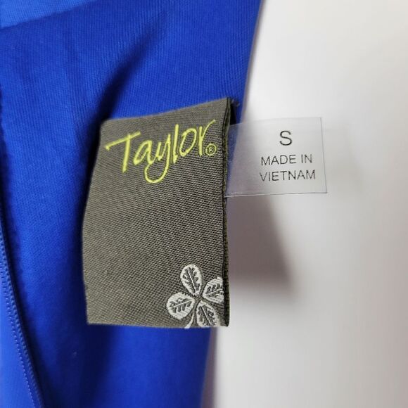 Taylor Royal Blue V-Neck Hi-Low Blouson Style‎ Midi Dress Size S - Picture 10 of 11